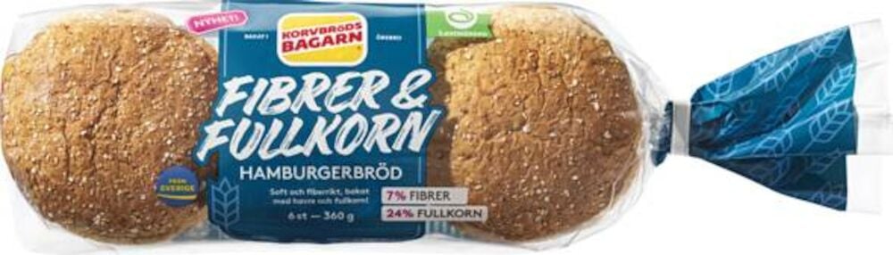 Fibrer & Fullkorn Hamburgerbröd ( 6-pack)_Webb 590x442