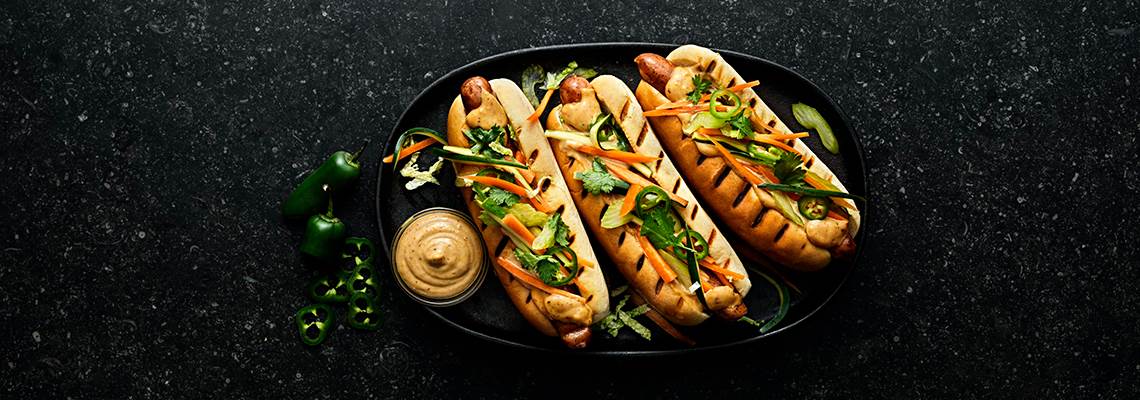 Bahn mi hot dog